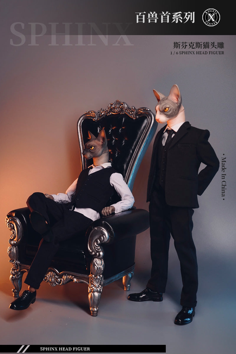 MS2101 Mostoys 1/6 百獣の首ヘッド彫刻 スフィンクスのキャット JXK Studio出品