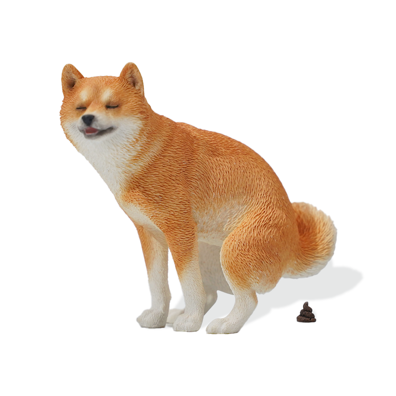 JXK&small JS2306 トイレ中の半分しゃがみ柴犬 JXK Studio出品