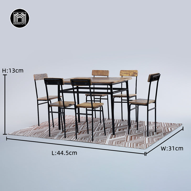M2415 1/6 工業風アメリカンスタイルのテーブルと椅子1.0 JXK Studio出品
