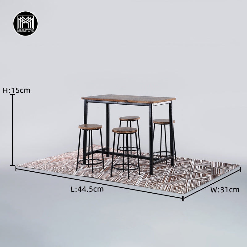 M2417 1/6工業風アメリカンスタイルのテーブルと椅子3.0 JXK Studio出品