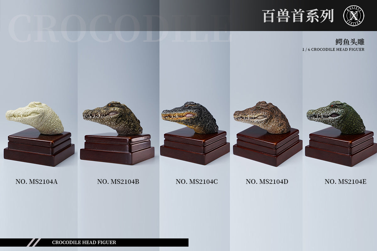 MS2104 Mostoys 1/6 百獣の首ヘッド彫刻 のワニ JXK Studio出品