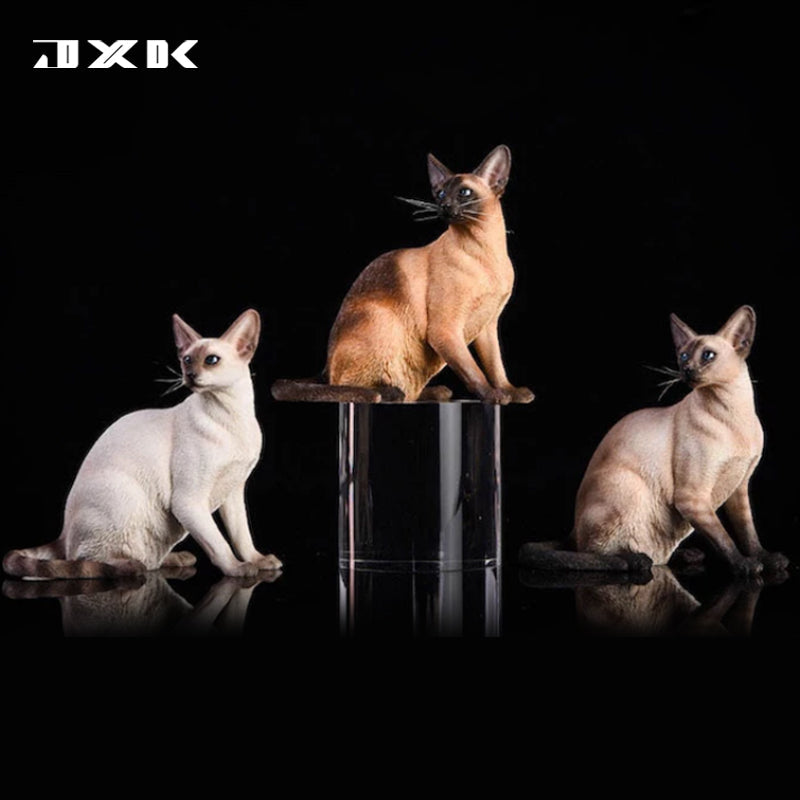JXK017 1/6 お座りポーズのシャム猫 樹脂フィギュア（全3種） 商品画像
