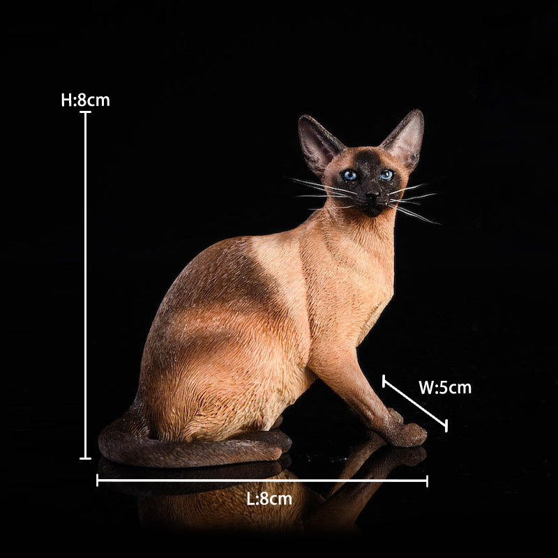 JXK017 1/6 お座りポーズのシャム猫 樹脂フィギュア（全3種） 商品画像