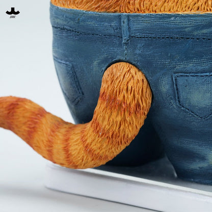 JXK345 ぽっちゃりパンツ猫 樹脂フィギュア（体重計付き・全2種）