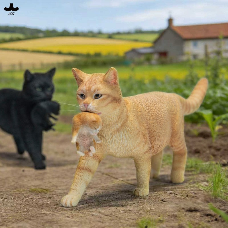 JXK338 子猫たちと母猫 樹脂フィギュア（全2種） 商品画像