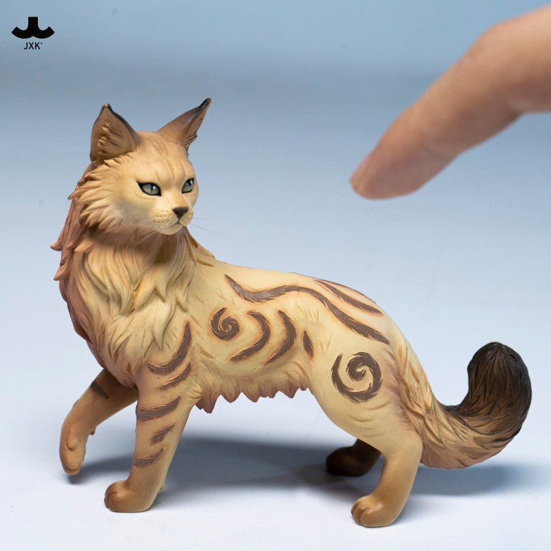 JXK320 霧の森の猫 樹脂フィギュア