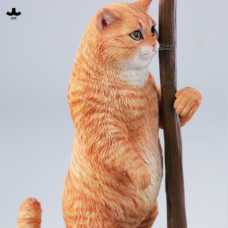 JXK342 すずらんと猫の樹脂フィギュアランプ（LEDライト付き）