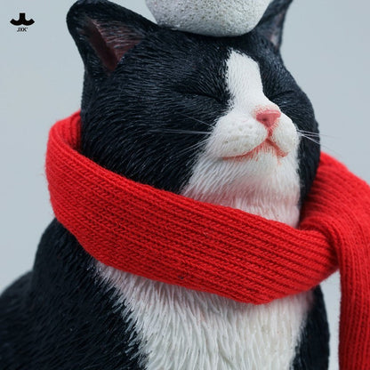 JXK349 冬の片隅でくつろぐ猫 樹脂フィギュア（全3種）