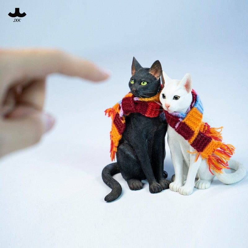 JXK327 黒猫・白猫 樹脂フィギュア（2種）