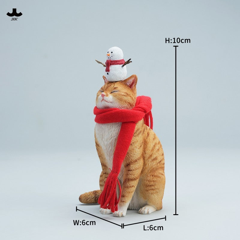 JXK349 冬の片隅でくつろぐ猫 樹脂フィギュア（全3種）