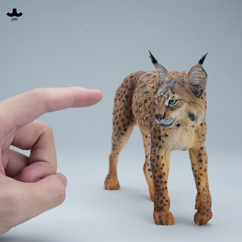 JXK361 オオヤマネコ 樹脂製野生猫彫像（全2種）
