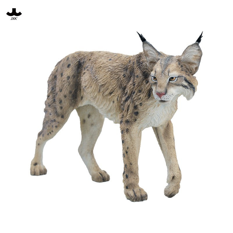 JXK361 オオヤマネコ 樹脂製野生猫彫像（全2種）