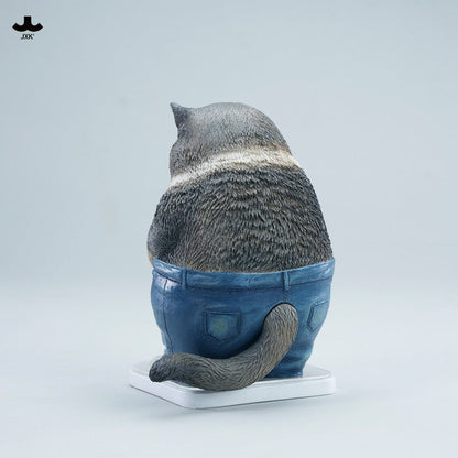 JXK345 ぽっちゃりパンツ猫 樹脂フィギュア（体重計付き・全2種）