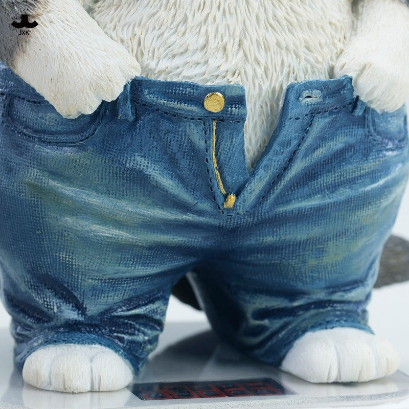 JXK345 ぽっちゃりパンツ猫 樹脂フィギュア（体重計付き・全2種）