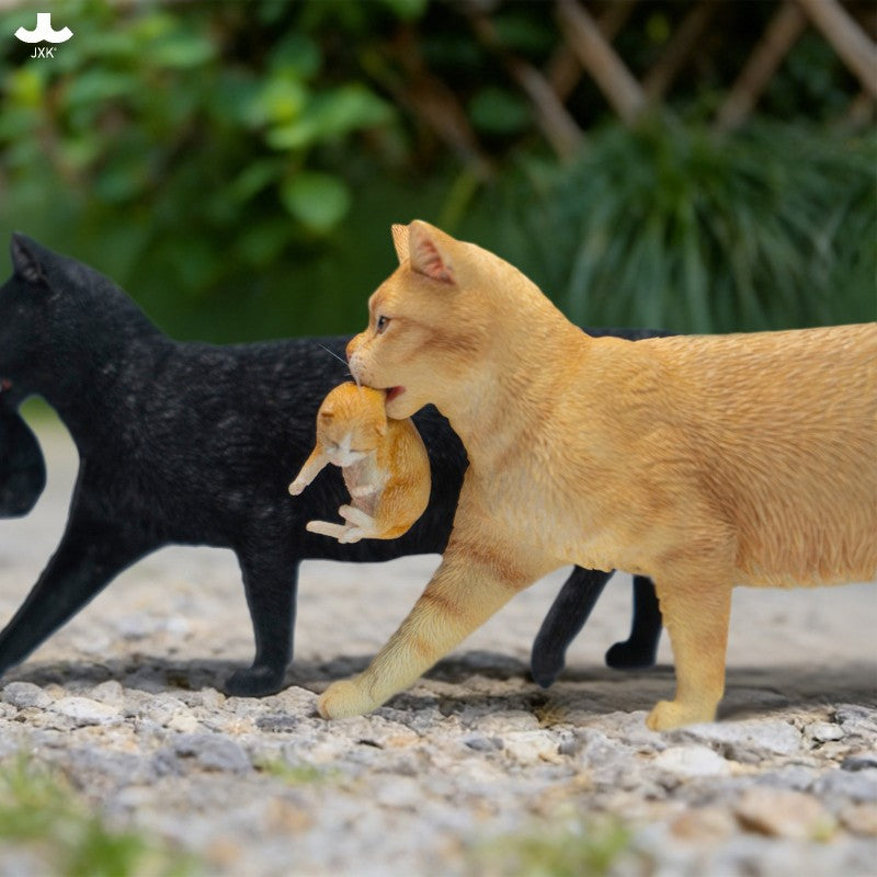 JXK338 子猫たちと母猫 樹脂フィギュア（全2種） 商品画像