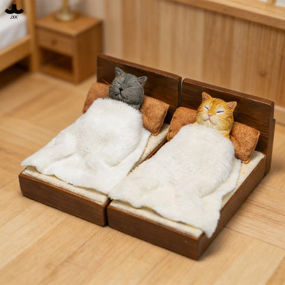 JS2506 すやすや猫 樹脂・布製フィギュア（全2種）