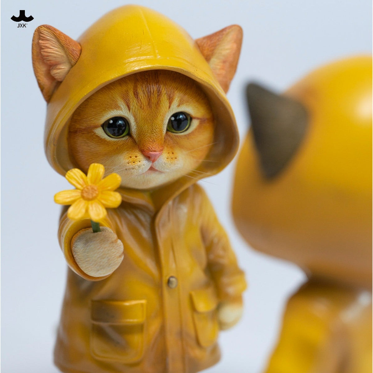 JXK380 雨の中の子猫 樹脂フィギュア