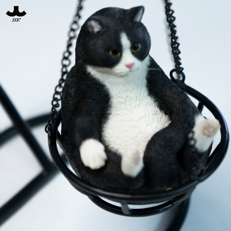 JXK326 吊りかご猫 樹脂・金属製フィギュア（全4種）