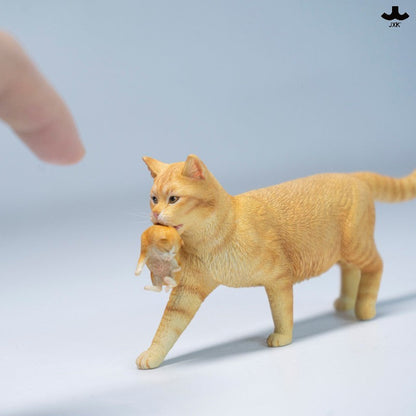 JXK338 子猫たちと母猫 樹脂フィギュア（全2種） 商品画像