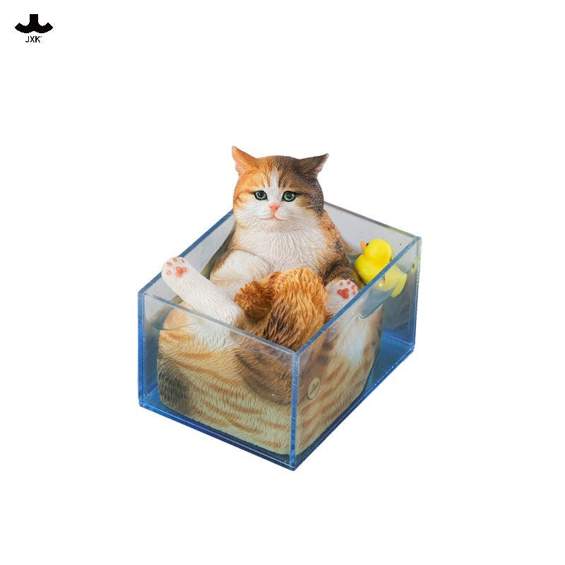 JXK340 泡風呂の猫 樹脂フィギュアセット（全4種）