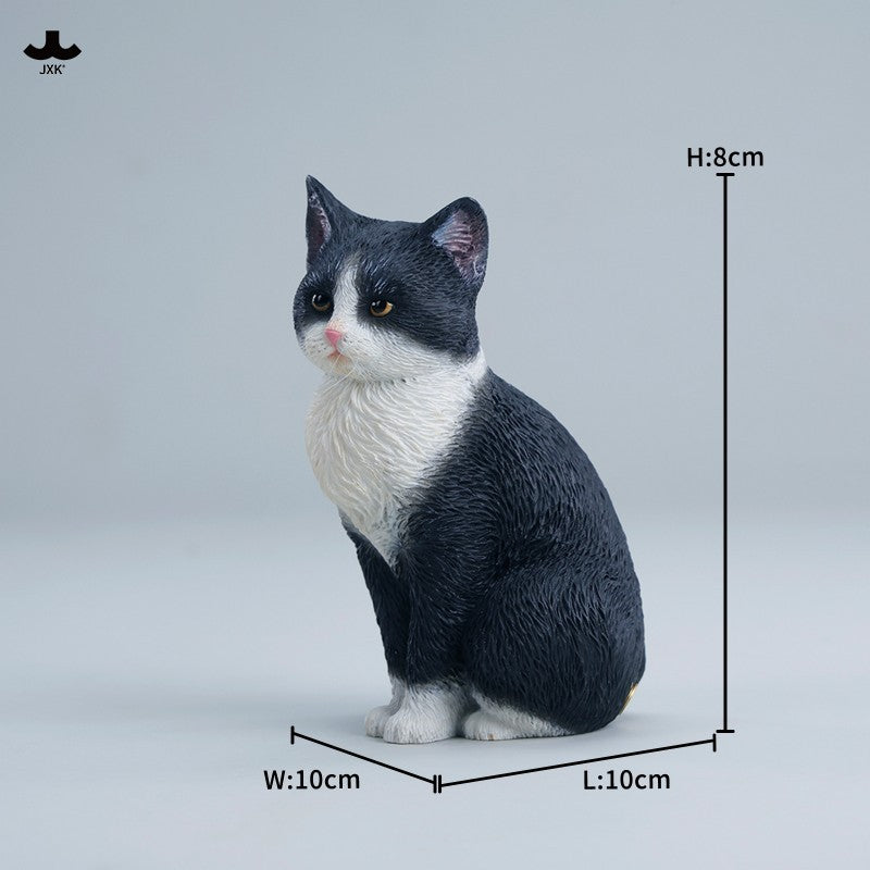 JXK352 お行儀よく座る猫 樹脂フィギュア（全3種）
