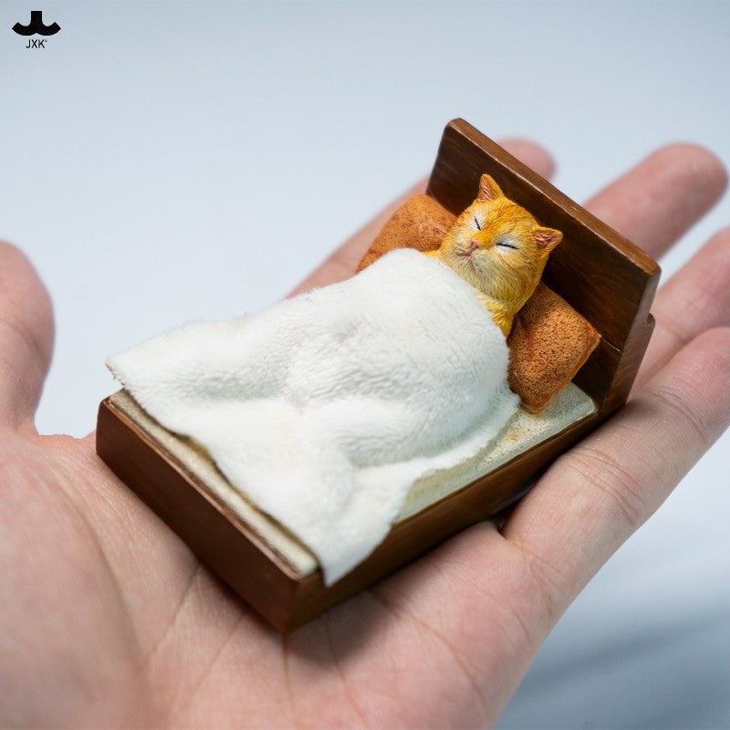 JS2506 すやすや猫 樹脂・布製フィギュア（全2種）