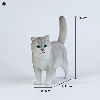 JXK365 金銀グラデーション猫 樹脂フィギュア（全2種）