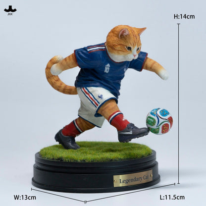 JXK372 ワールドカップ サッカー猫 樹脂フィギュア（全4種）