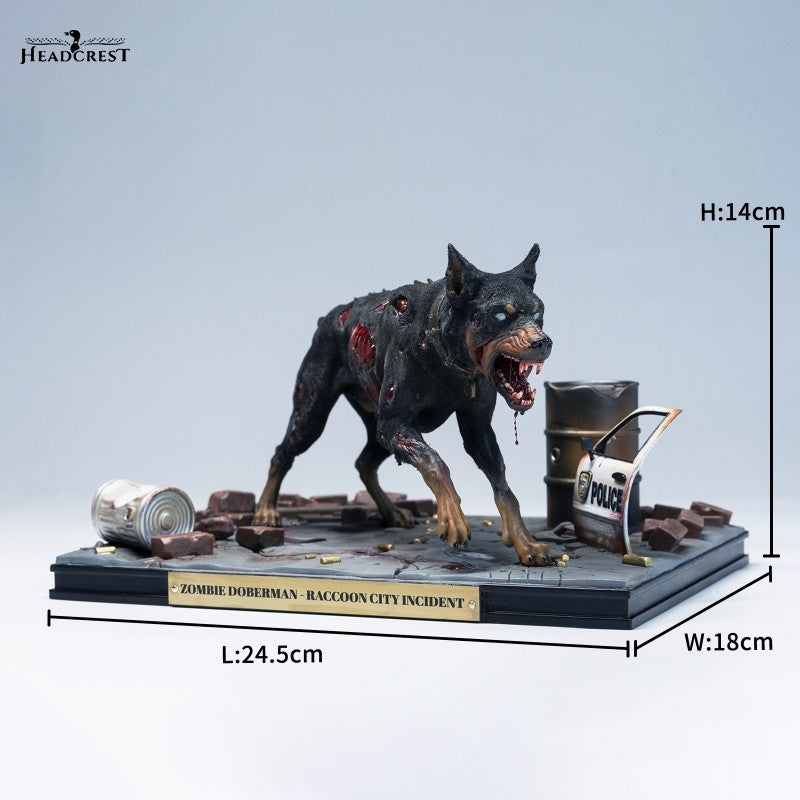 H2602 終末世界のゾンビ犬 樹脂製彫像