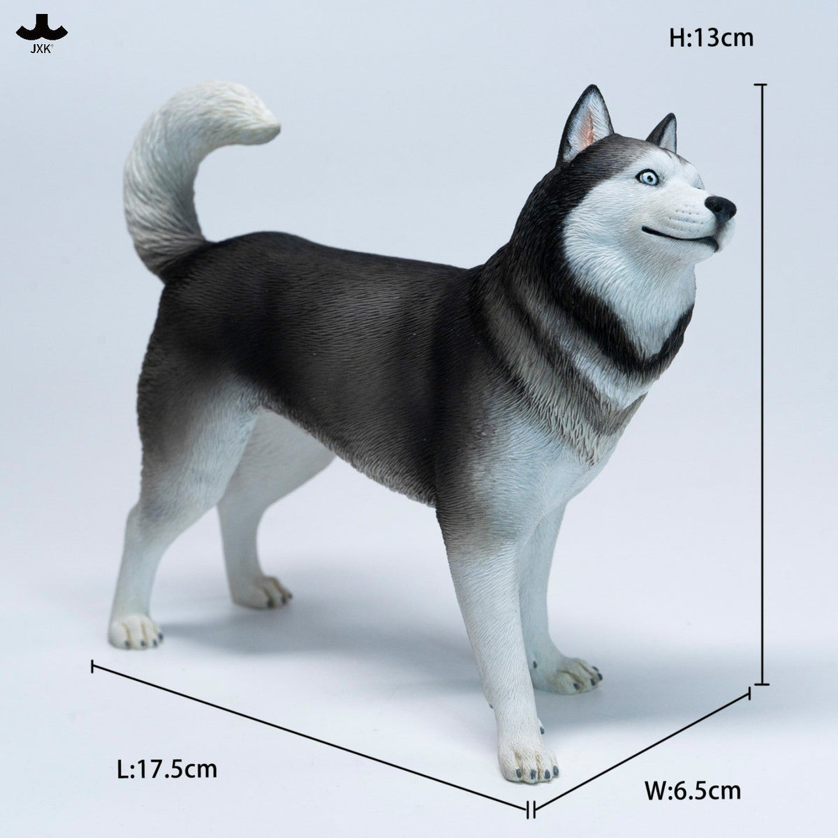 JXK381 ハスキー隊長 樹脂製犬フィギュア