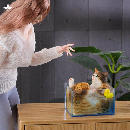 JXK340 泡風呂の猫 樹脂フィギュアセット（全4種）