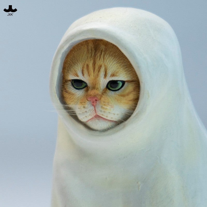 JXK334 白い衣の猫の精霊 樹脂フィギュア（全4種）