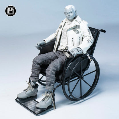 MMMTOYS M2603 1/12スケール 黒い金属製車椅子