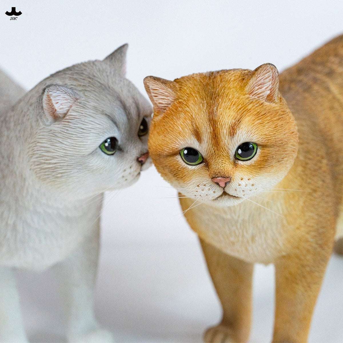 JXK365 金銀グラデーション猫 樹脂フィギュア（全2種）