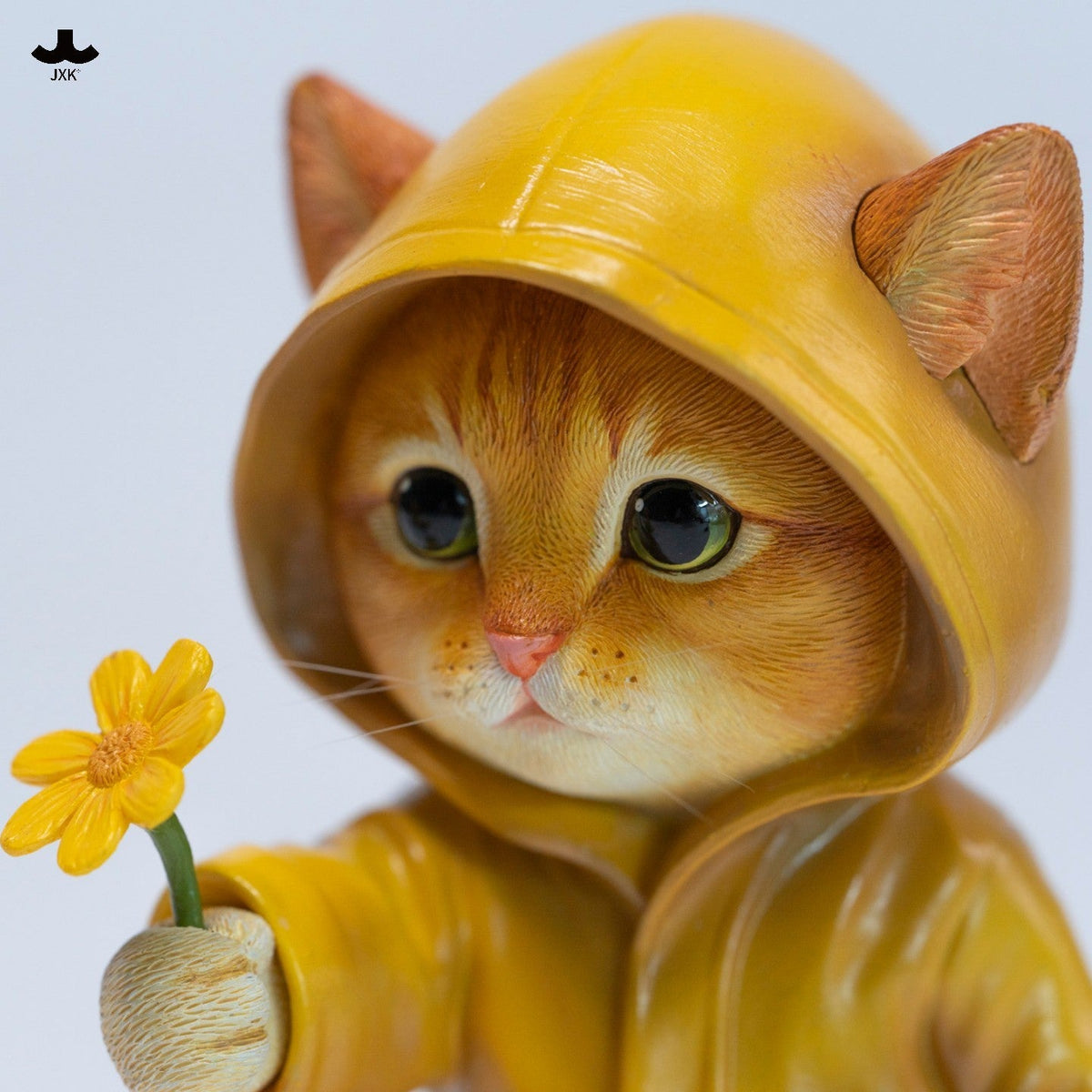 JXK380 雨の中の子猫 樹脂フィギュア