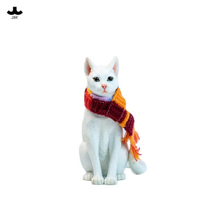 JXK327 黒猫・白猫 樹脂フィギュア（2種）