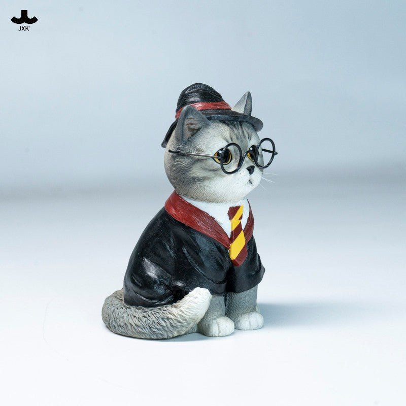 JXK332 学園魔法使い猫 樹脂フィギュア（眼鏡付き・全4種）