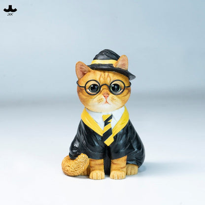 JXK332 学園魔法使い猫 樹脂フィギュア（眼鏡付き・全4種）