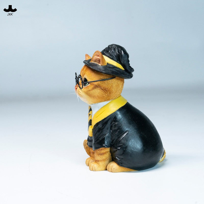 JXK332 学園魔法使い猫 樹脂フィギュア（眼鏡付き・全4種）