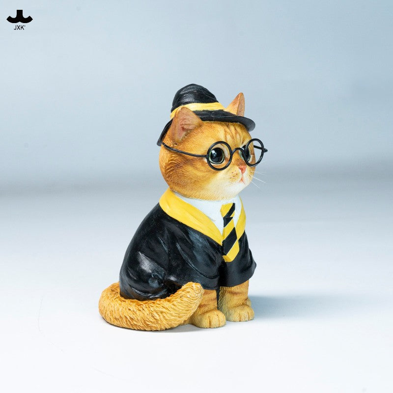 JXK332 学園魔法使い猫 樹脂フィギュア（眼鏡付き・全4種）