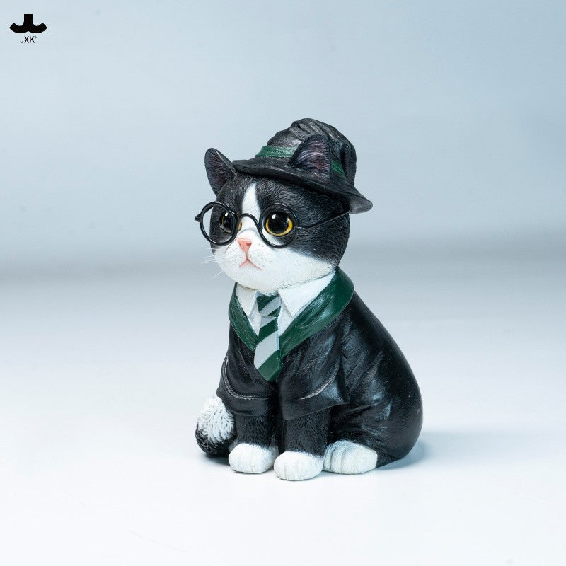 JXK332 学園魔法使い猫 樹脂フィギュア（眼鏡付き・全4種）