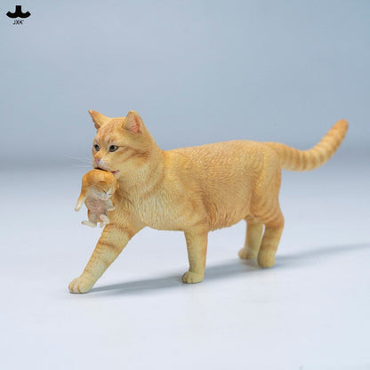 JXK338 子猫たちと母猫 樹脂フィギュア（全2種） 商品画像