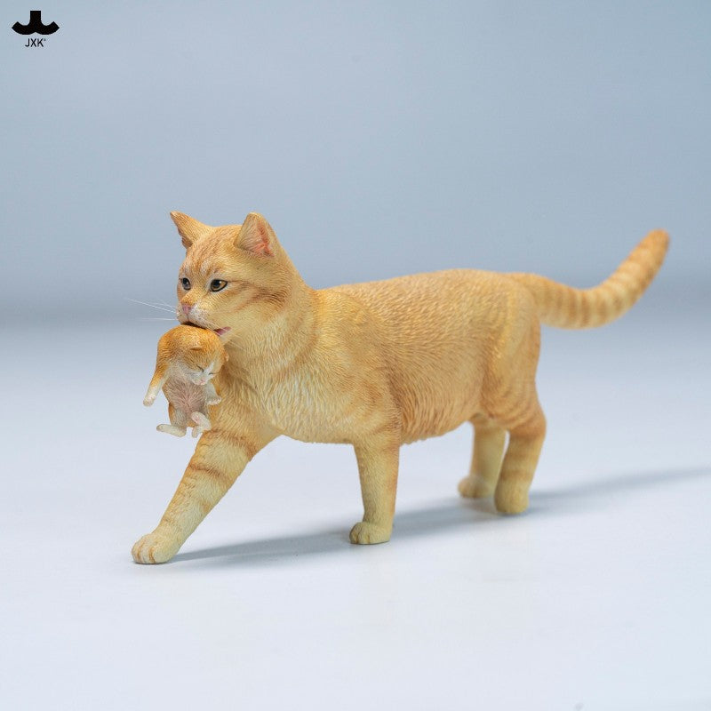 JXK338 子猫たちと母猫 樹脂フィギュア（全2種） 商品画像