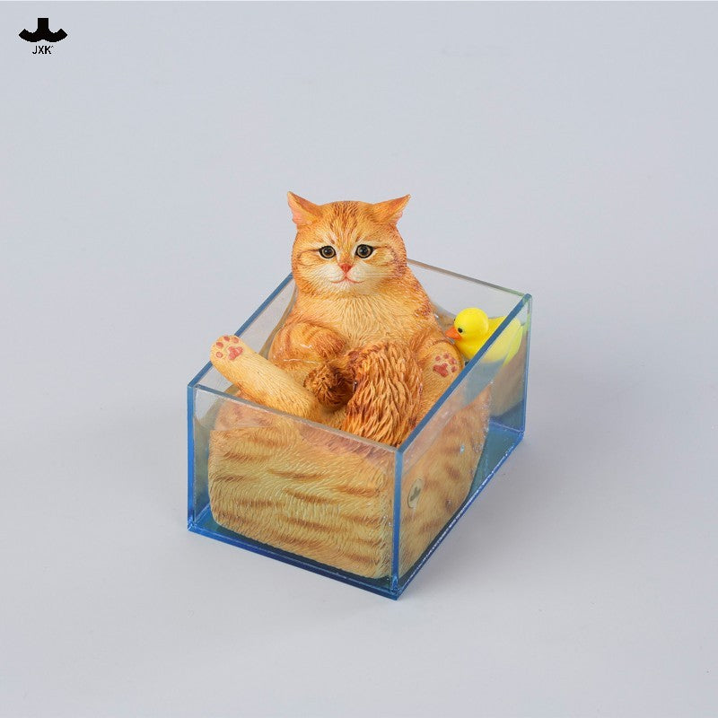 JXK340 泡風呂の猫 樹脂フィギュアセット（全4種）