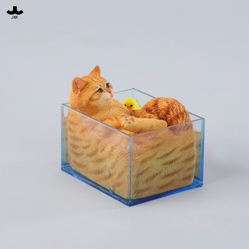 JXK340 泡風呂の猫 樹脂フィギュアセット（全4種）