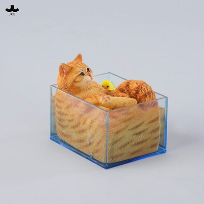 JXK340 泡風呂の猫 樹脂フィギュアセット（全4種）