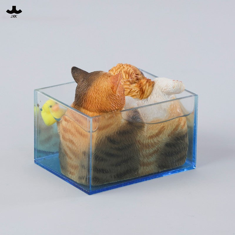 JXK340 泡風呂の猫 樹脂フィギュアセット（全4種）