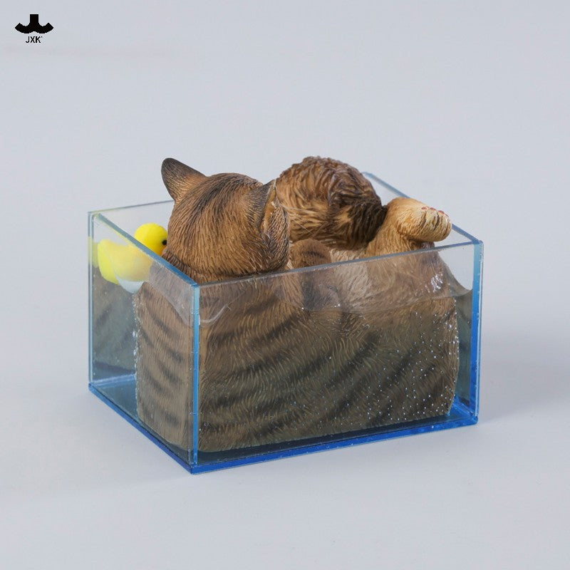 JXK340 泡風呂の猫 樹脂フィギュアセット（全4種）