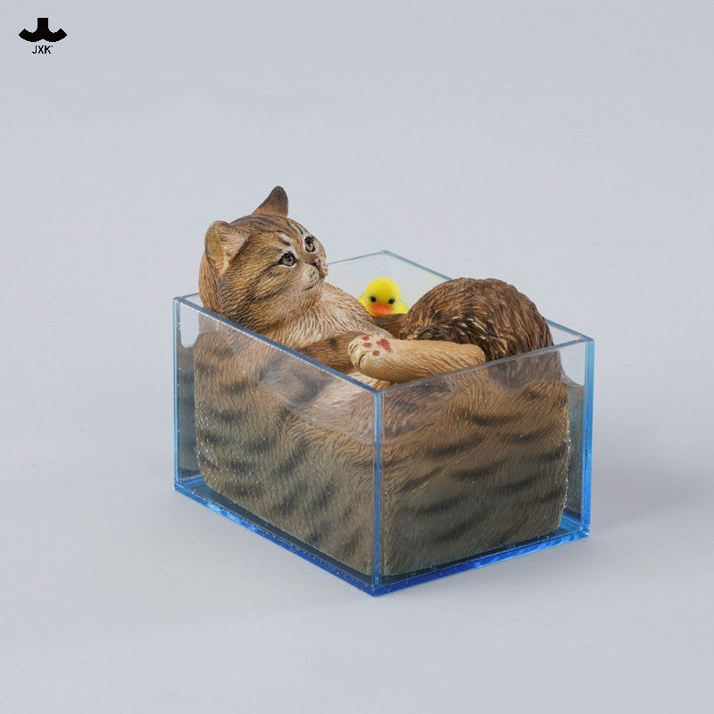 JXK340 泡風呂の猫 樹脂フィギュアセット（全4種）