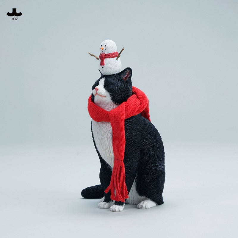 JXK349 冬の片隅でくつろぐ猫 樹脂フィギュア（全3種）
